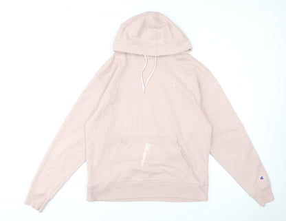 Champion Women’s Pink Pullover Hoodie Size L Cotton Blend