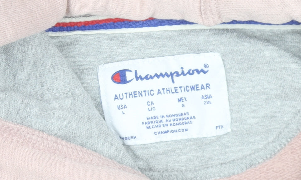 Champion Women’s Pink Pullover Hoodie Size L Cotton Blend