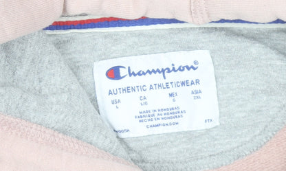 Champion Women’s Pink Pullover Hoodie Size L Cotton Blend