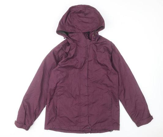 Hi Gear Womens Purple Hooded Waterproof Rain Jacket Size 10