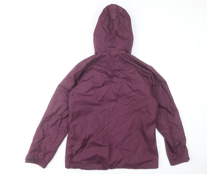 Hi Gear Womens Purple Hooded Waterproof Rain Jacket Size 10