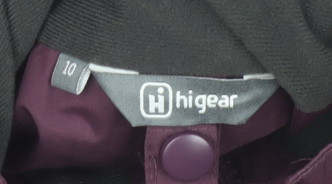 Hi Gear Womens Purple Hooded Waterproof Rain Jacket Size 10