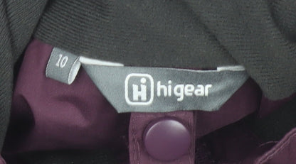 Hi Gear Womens Purple Hooded Waterproof Rain Jacket Size 10