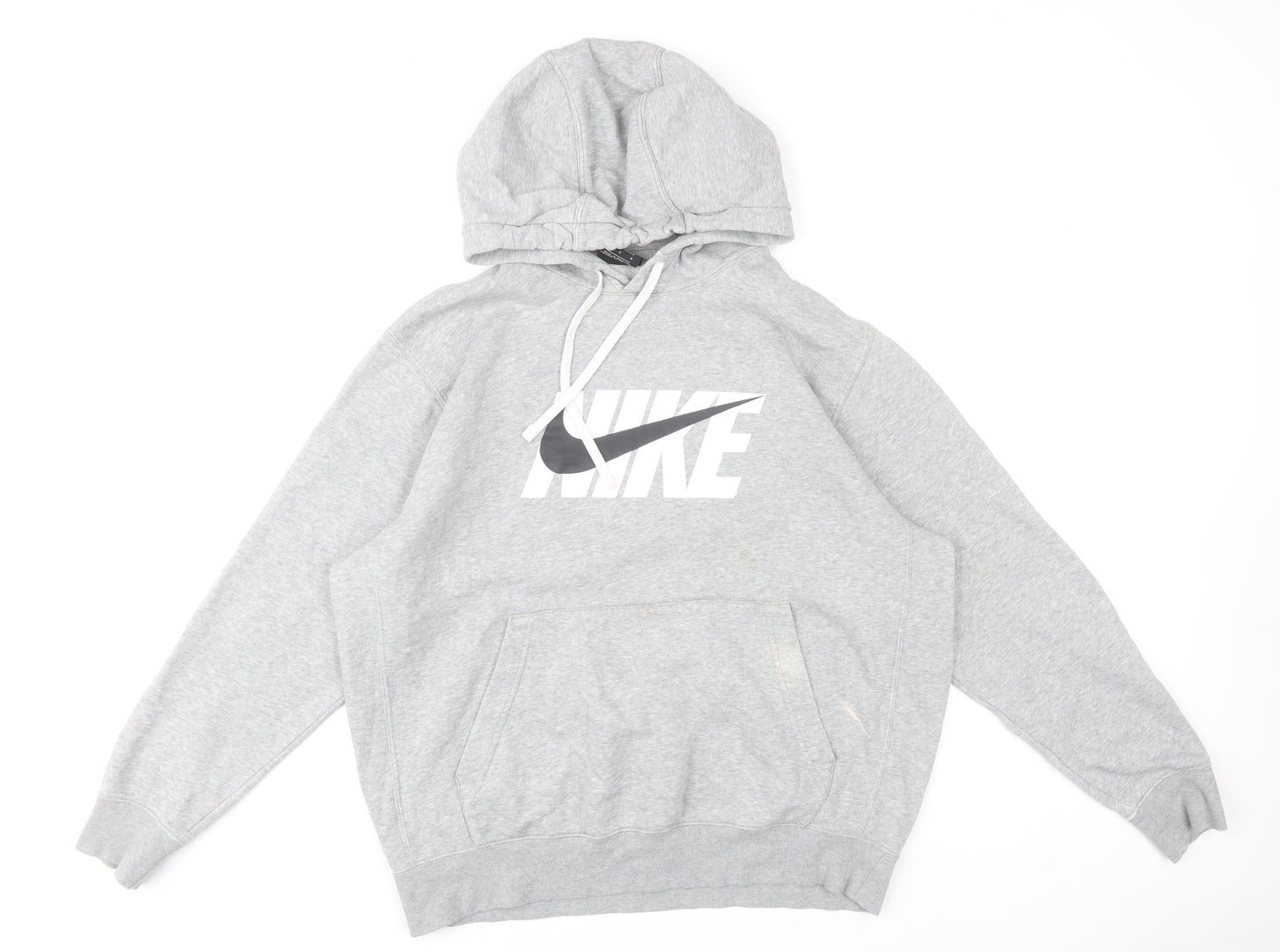 Mens UK Size L Nike Grey Pullover Hoodie