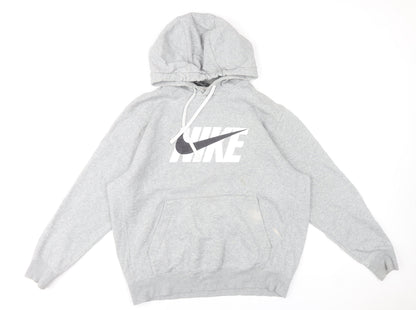 Mens UK Size L Nike Grey Pullover Hoodie