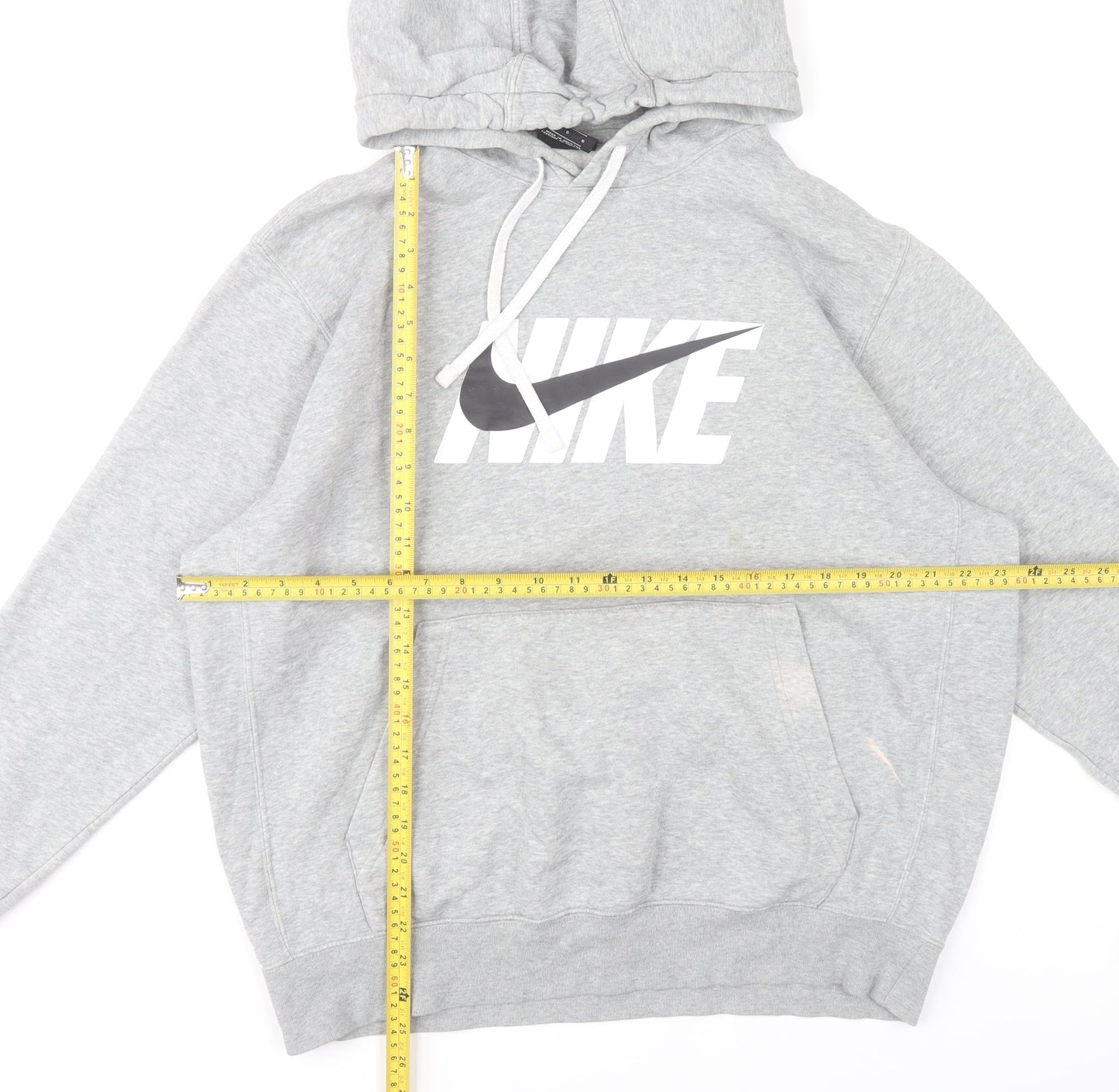 Mens UK Size L Nike Grey Pullover Hoodie