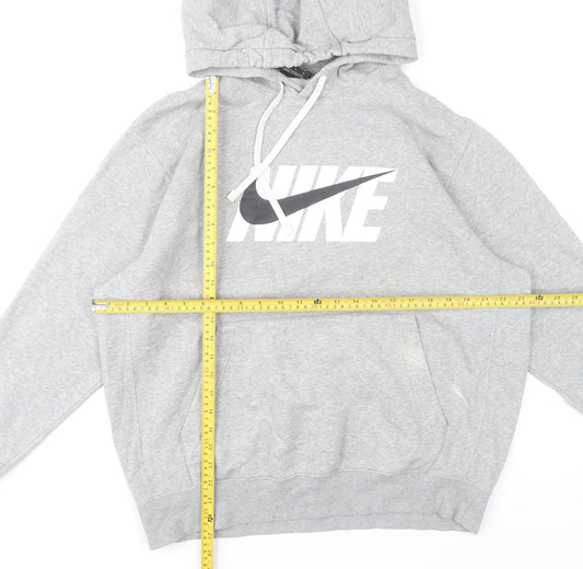 Mens UK Size L Nike Grey Pullover Hoodie