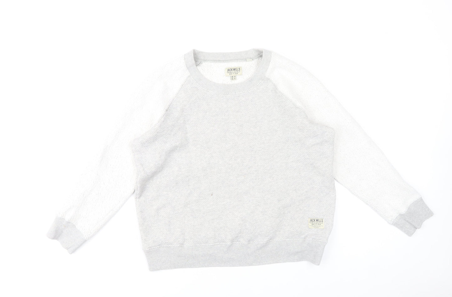 Womens UK Size 12 Jack Wills Grey Pullover Sweatshirt