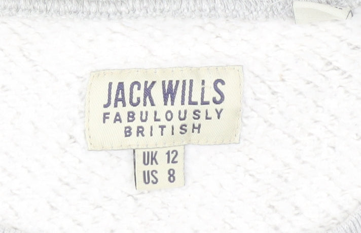 Womens UK Size 12 Jack Wills Grey Pullover Sweatshirt