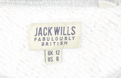 Womens UK Size 12 Jack Wills Grey Pullover Sweatshirt