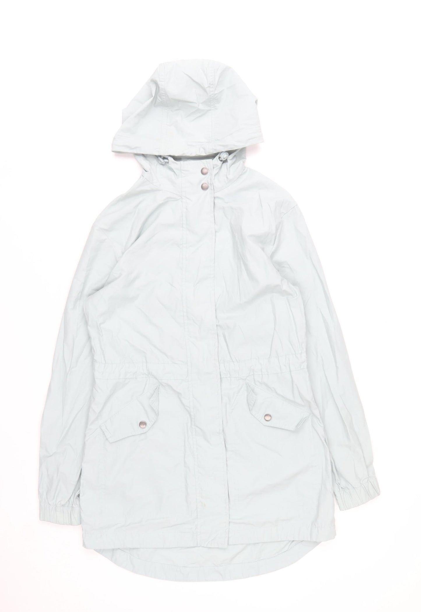 Fat Face Women's Grey Hooded Parka Jacket UK 6 Cotton Blend