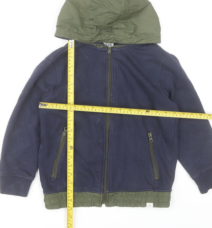 GAP Kids Boys Blue Hooded Full Zip Fleece Jacket 8-9 Years