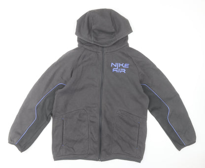 Nike Air Boys Black Full Zip Hoodie XL (13-15 Years) Cotton Blend