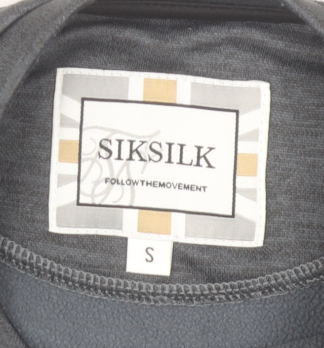 SikSilk Men's Grey Pullover Sweatshirt Size S Regular Fit