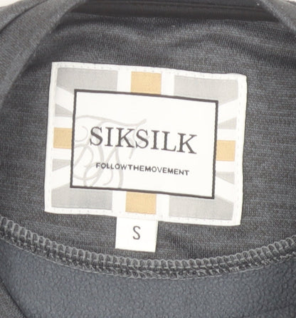 SikSilk Men's Grey Pullover Sweatshirt Size S Regular Fit