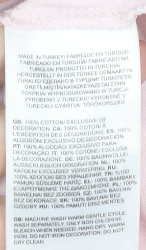 The North Face Boys Pink Logo T-Shirt 12 Years Cotton Outdoor Casual Top