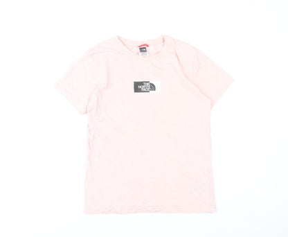 The North Face Girls Pink XL Lightweight Cotton Logo T-Shirt