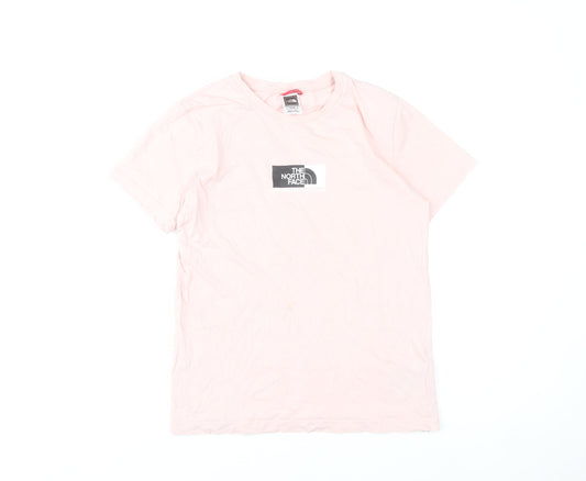 The North Face Girls Pink XL Lightweight Cotton Logo T-Shirt