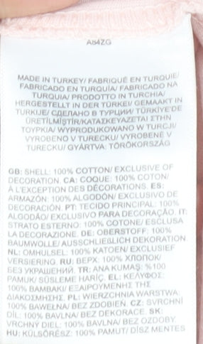 The North Face Girls Pink XL Lightweight Cotton Logo T-Shirt