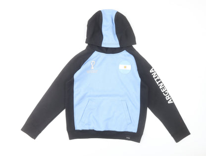 FIFA World Cup Qatar 2022 Boys Argentina Blue Black Pullover Hoodie Size 10/12