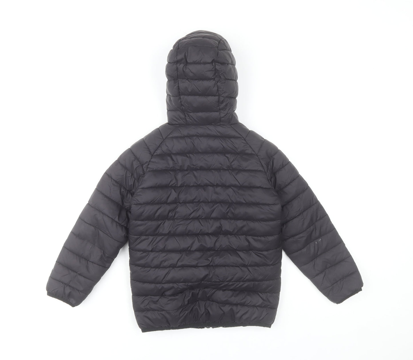 McKenzie Boys Black Hooded Puffer Jacket 5-6 Years Polyester Lined Zip Up