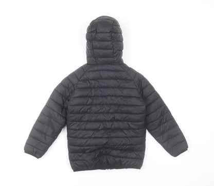 McKenzie Boys Black Hooded Puffer Jacket 5-6 Years Polyester Lined Zip Up