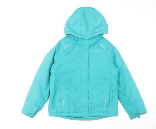 Craghoppers Girls Blue Hooded Waterproof Insulated Puffer Jacket 11-12 Years