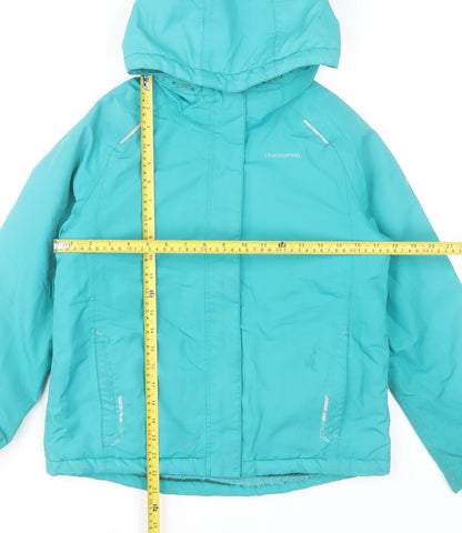 Craghoppers Girls Blue Hooded Waterproof Insulated Puffer Jacket 11-12 Years