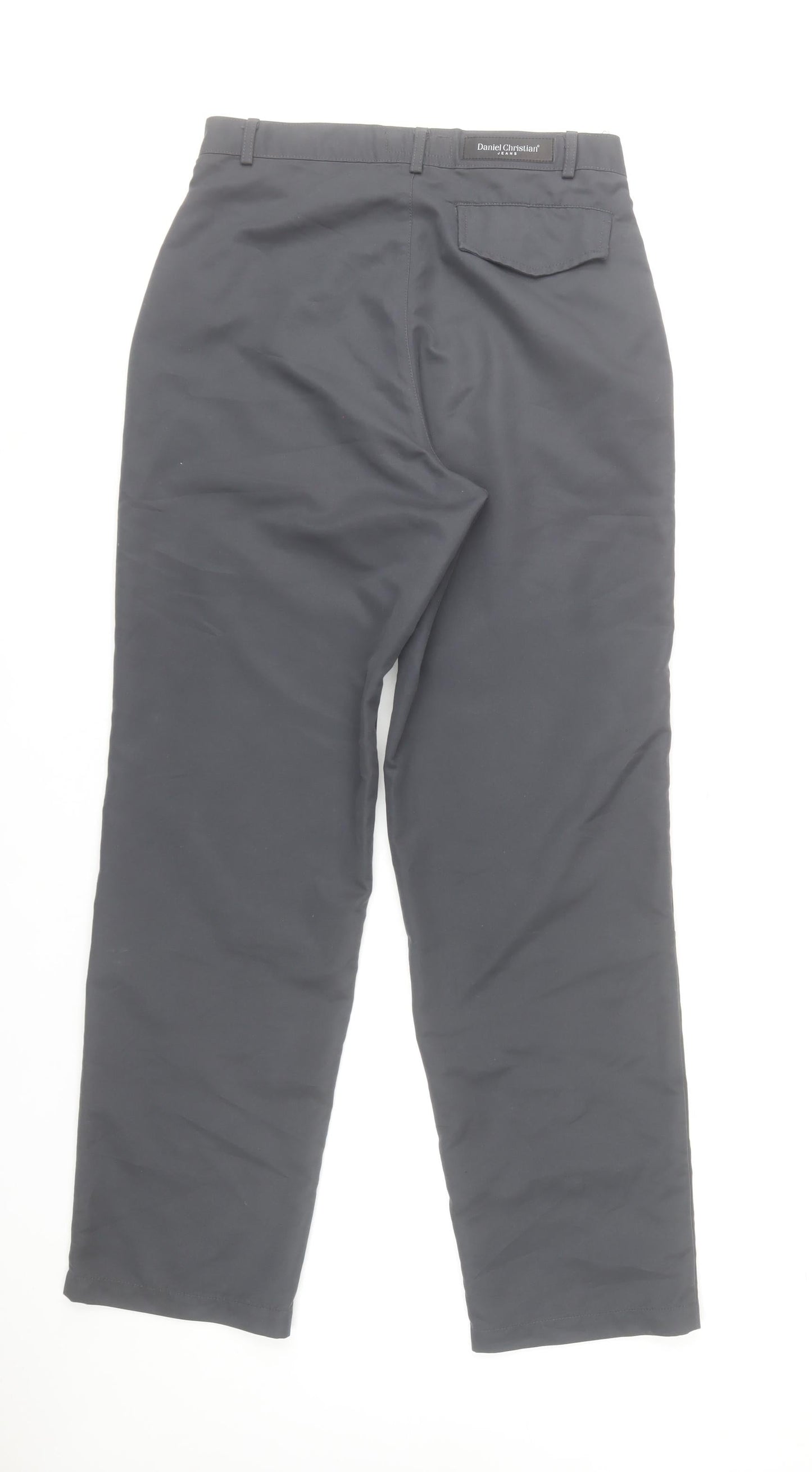 Daniel Christian Men's Black Cargo Trousers 30R Polyester Workwear