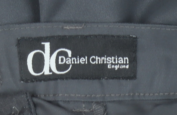 Daniel Christian Men's Black Cargo Trousers 30R Polyester Workwear