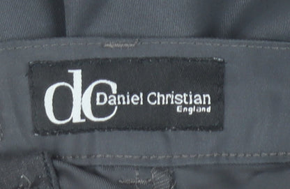 Daniel Christian Men's Black Cargo Trousers 30R Polyester Workwear