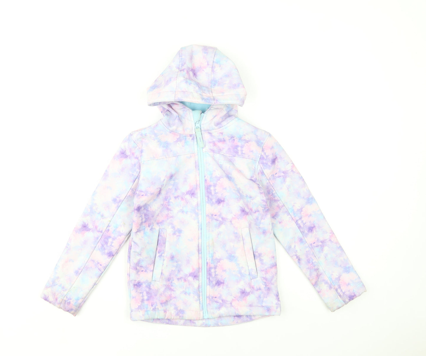 Mountain Warehouse Girls Pastel Tie Dye Soft Shell Hooded Jacket 7-8 Years