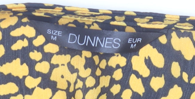 Dunnes Women’s Yellow Animal Print Chiffon Tunic Blouse Size 12
