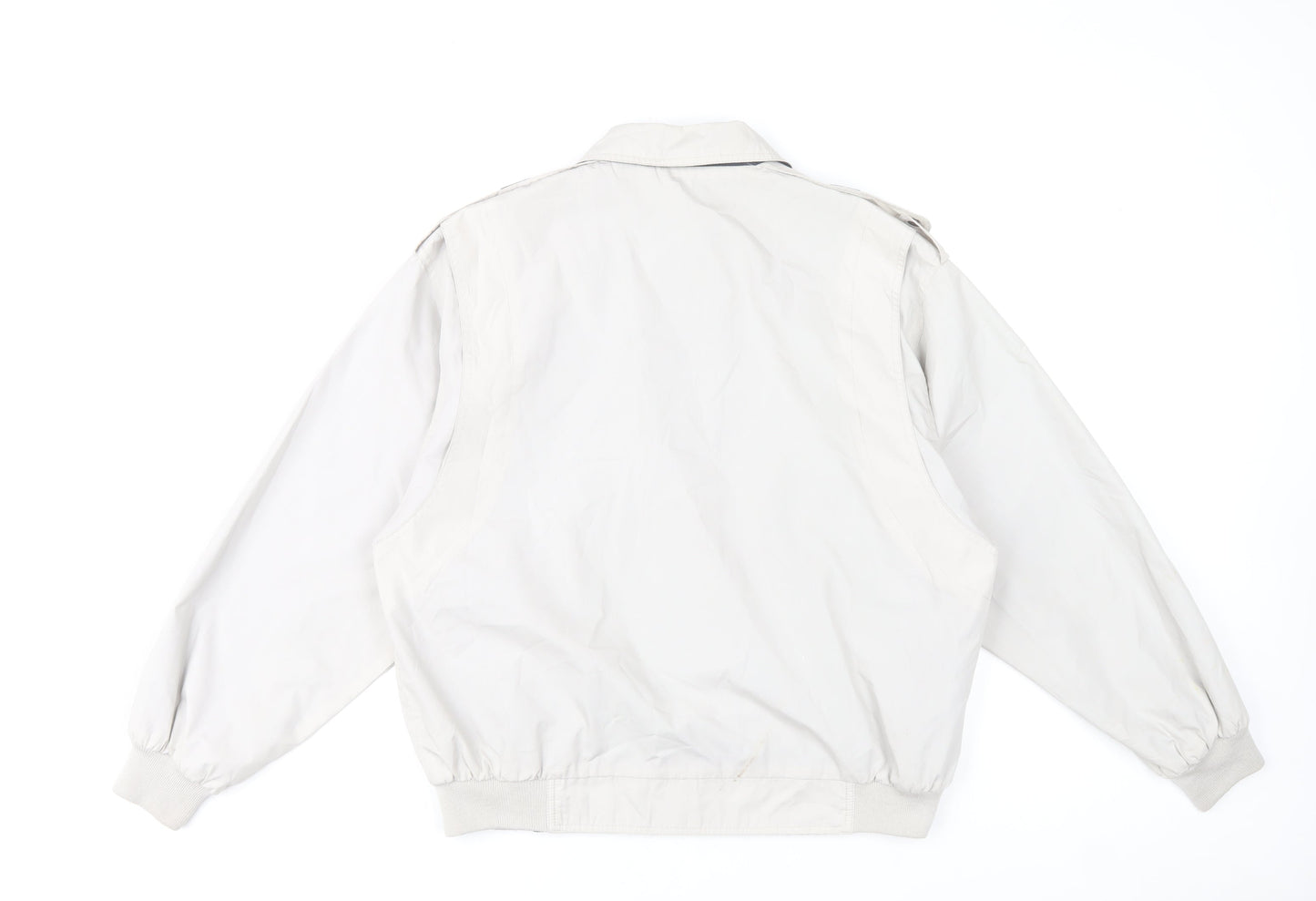 Nico Men's Beige Bomber Jacket Size M 38in Full Zip Polyester Cotton