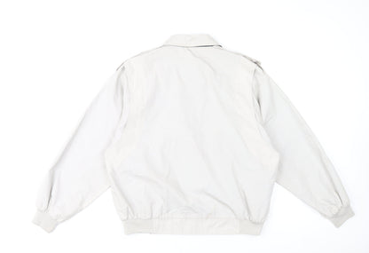 Nico Men's Beige Bomber Jacket Size M 38in Full Zip Polyester Cotton