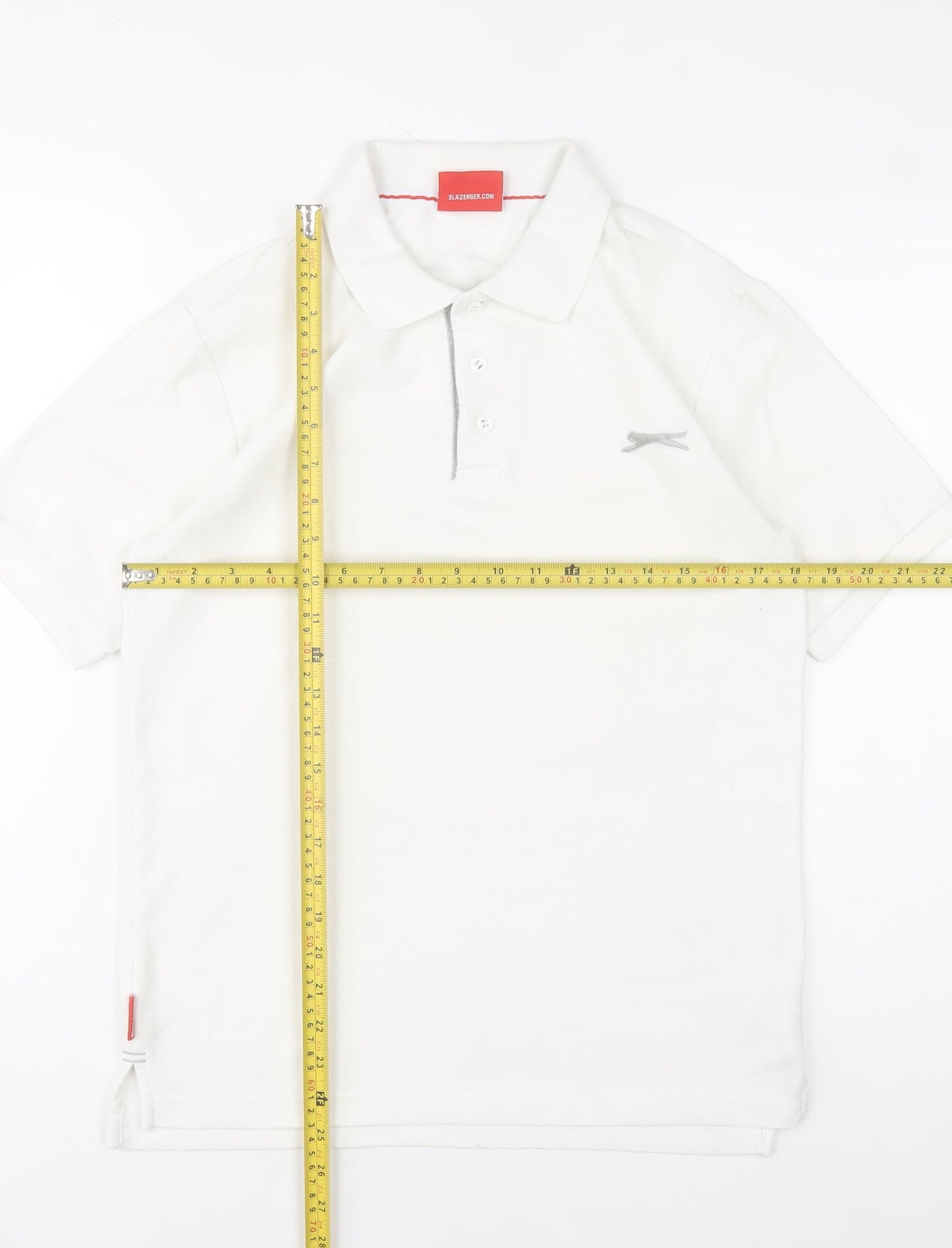 Slazenger Men's White Regular Fit Polo Shirt Size S Lightweight Sports Top