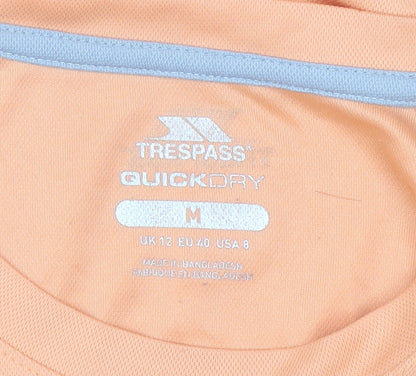 Trespass Womens Orange Quick Dry Short Sleeve Active T-Shirt UK 12
