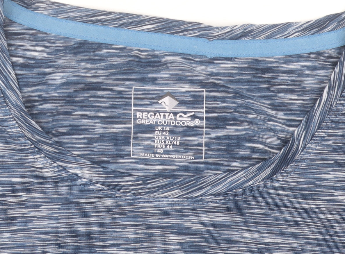 Regatta Women's Blue Size 16 Activewear T-Shirt Quick Dry