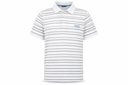Lonsdale Mens White Striped Polo Shirt Size S Regular Fit