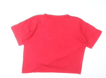 George Women’s Red Minnie Mouse Disney T-Shirt Pyjama Top Size 20-22