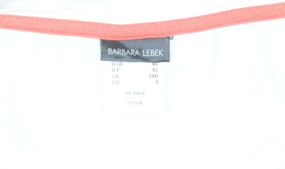 Barbara Lebek Womens Multicoloured Viscose Stretch T-Shirt Size 14R