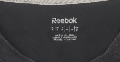 Reebok Men’s Black Cotton Crew Neck Short Sleeve Sports T-Shirt M
