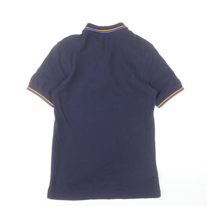 Fred Perry Men's Blue Slim Fit Polo Shirt Size S Classic Cotton