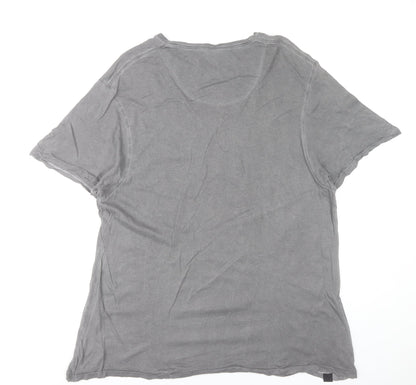Unisex Adults UK Size 2XL Lee Cooper Grey Basic T-Shirt