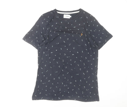 Mens UK Size S Farah Blue  T-Shirt