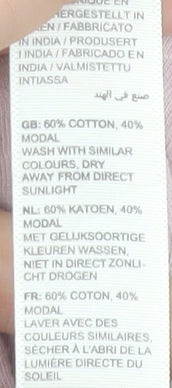 FatFace Womens Pink Cotton Modal Crew Neck Short Sleeve T-Shirt UK 14