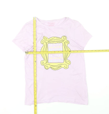 Friends Girls Pink T-Shirt 11-12 Years Graphic Print Short Sleeve Top