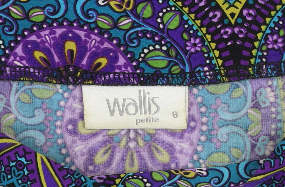 Wallis Petite Women’s Multicoloured Geometric Jersey Shift Dress Size 8