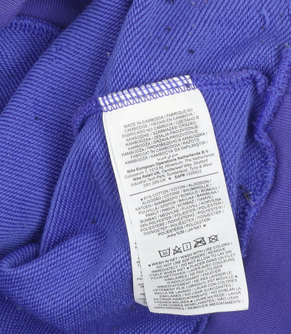 Nike Women’s Purple Dri-FIT Pullover Hoodie Small Logo Sweatshirt