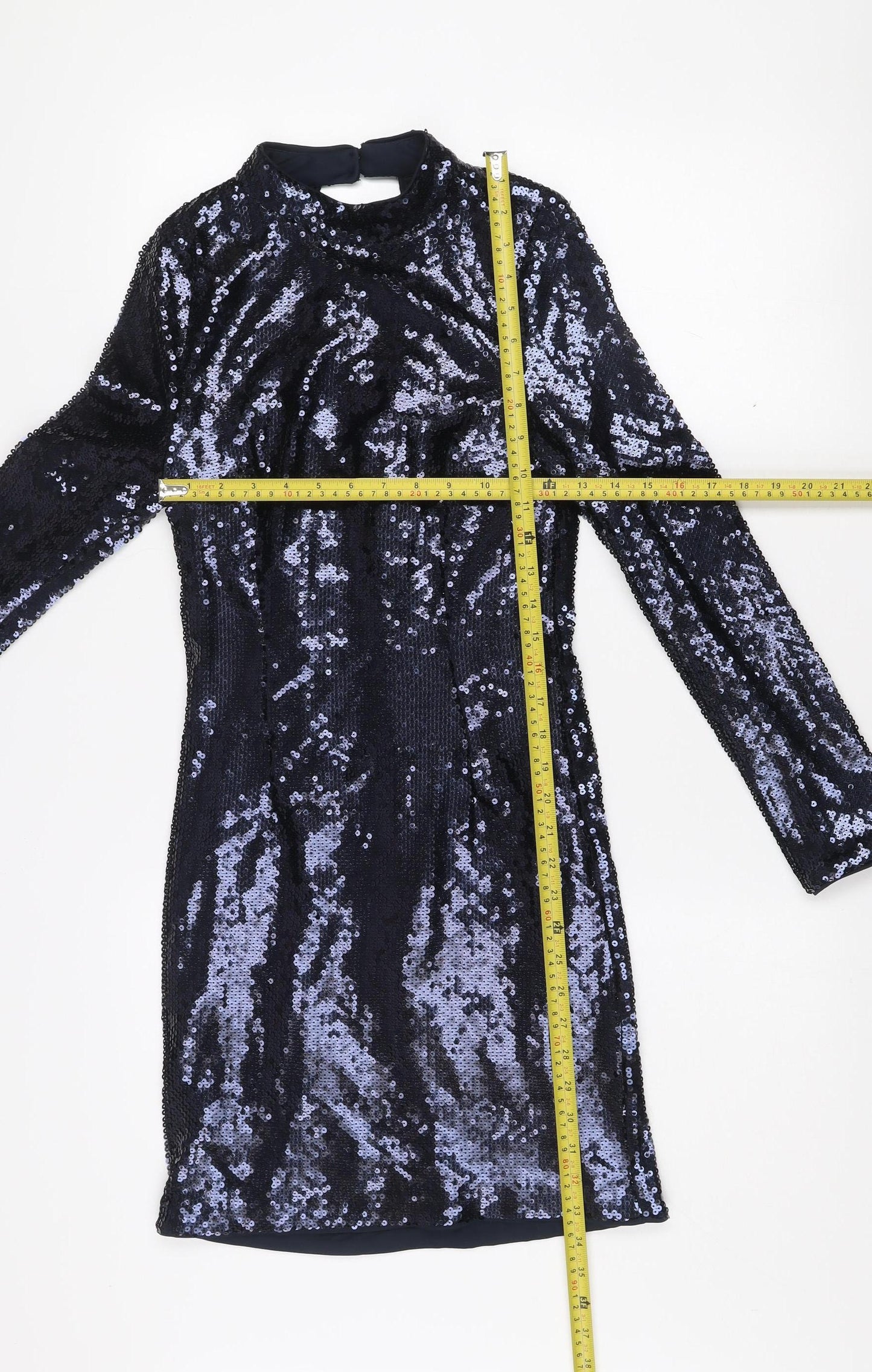Marks and Spencer Women’s Petite Navy Sequin Bodycon Dress Size 6